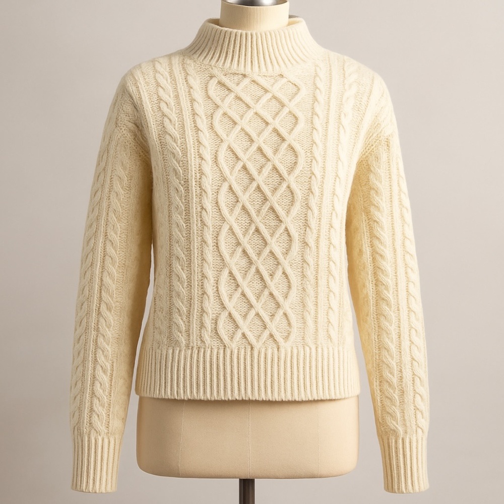 FRAME Denim Wool Fisherman Sweater